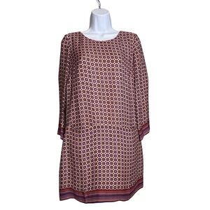 J Crew Collection Women's Jules Scarf Print‎ Shift Dress Sz 2 Silk Old Money